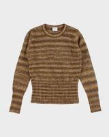 Vintage Columbia Brown Striped Knit Jumper - L