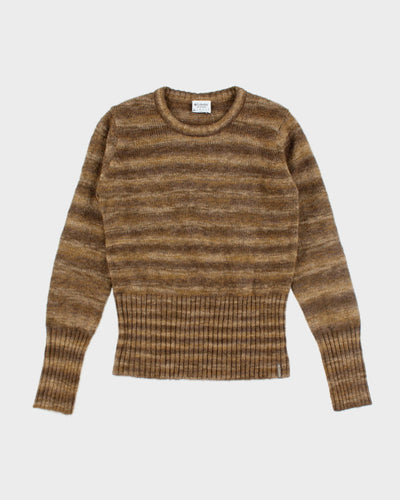 Vintage Columbia Brown Striped Knit Jumper - L