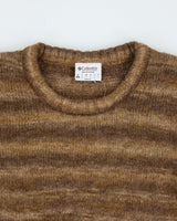 Vintage Columbia Brown Striped Knit Jumper - L