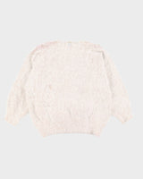 Vintage Angora Beaded Cardigan - S