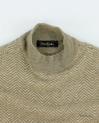 Vintage Pierre Cardin Green Pattern Knit Jumper - M
