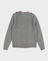 Vintage Bossini Argyle Wool Knit Jumper - M