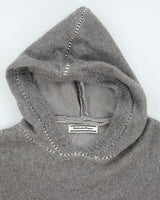 Onitsuka Tiger Grey Wool &amp; Mohair Blend Hooded Jumper- M