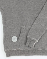 Onitsuka Tiger Grey Wool &amp; Mohair Blend Hooded Jumper- M