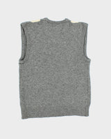 Vintage Guy Laurent Argyle Wool Blend Tank Knit - S
