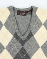 Vintage Guy Laurent Argyle Wool Blend Tank Knit - S