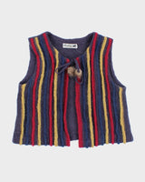 Vintage Franco Pugi Purple stripe Wool Blend Sleeveless Knit - S