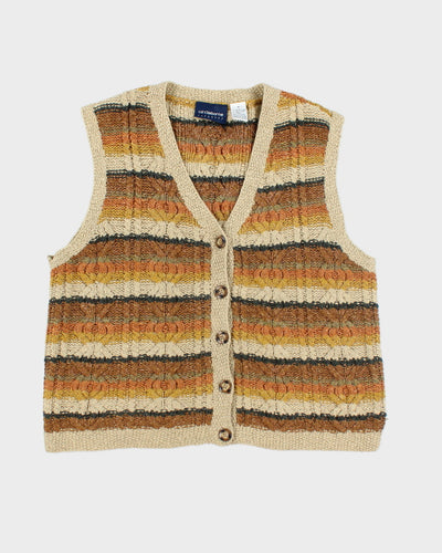 Vintage Y2K Liz Claiborne Wool Blend Chunky Tank Cardigan - M