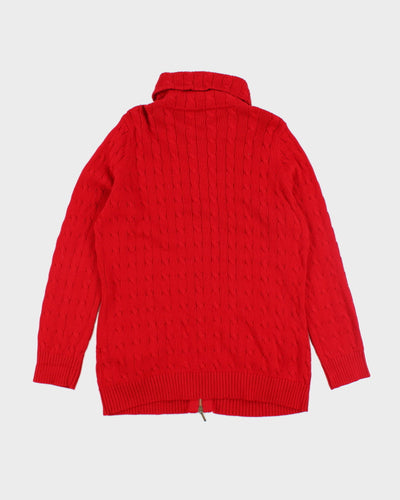 Vintage Ralph Lauren Cable Knit Zip-up Jumper- XL