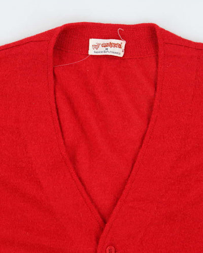 Vintage Red Cashmere Cardigan - M