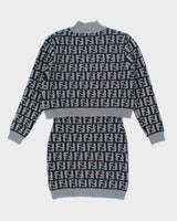Fendi Monogram Knitted Jumper &amp; Skirt Two Piece - S