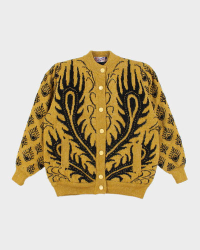 Vintage 80s W.K Angora Blend Lined Cardigan - L