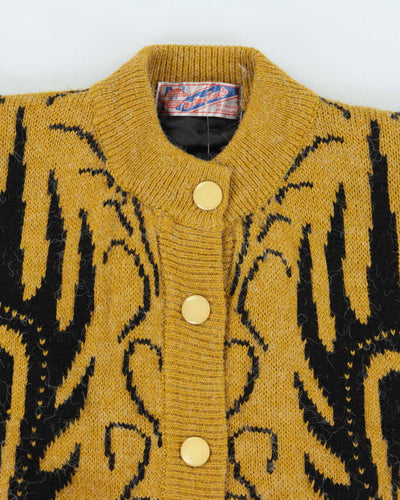 Vintage 80s W.K Angora Blend Lined Cardigan - L