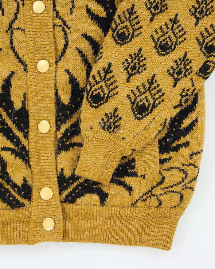 Vintage 80s W.K Angora Blend Lined Cardigan - L