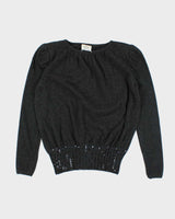 Vintage Valentino Grey Knit Jumper - M