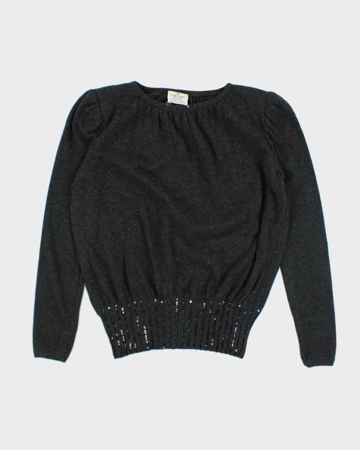 Vintage Valentino Grey Knit Jumper - M