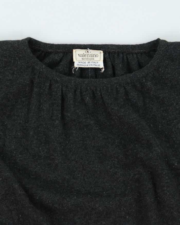 Vintage Valentino Grey Knit Jumper - M