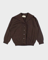 Vintage Diana-Mere Brown Wool &amp; Angora Blend Cardigan - M