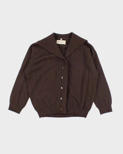 Vintage Diana-Mere Brown Wool & Angora Blend Cardigan - M