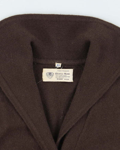 Vintage Diana-Mere Brown Wool & Angora Blend Cardigan - M