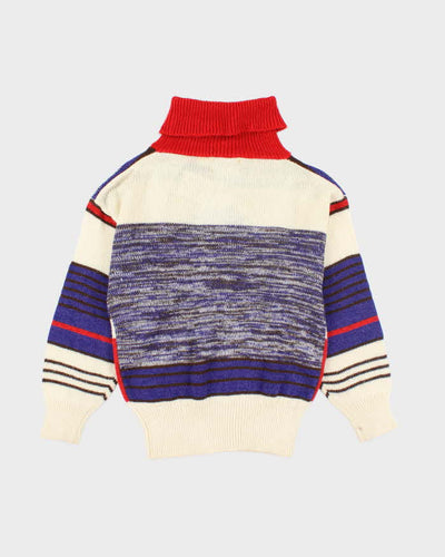 Vintage 80s Joyce Roll Neck Knit Jumper - M