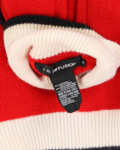 Vintage 80s I.B Diffusion Wool & Angora Blend Roll Neck Jumper - S