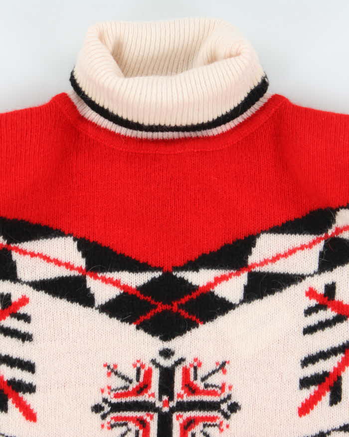 Vintage 80s I.B Diffusion Wool & Angora Blend Roll Neck Jumper - S