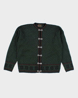 Vintage 80's Norsk Wear Clasp Close Wool Knit Cardigan - L