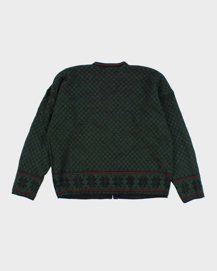 Vintage 80's Norsk Wear Clasp Close Wool Knit Cardigan - L