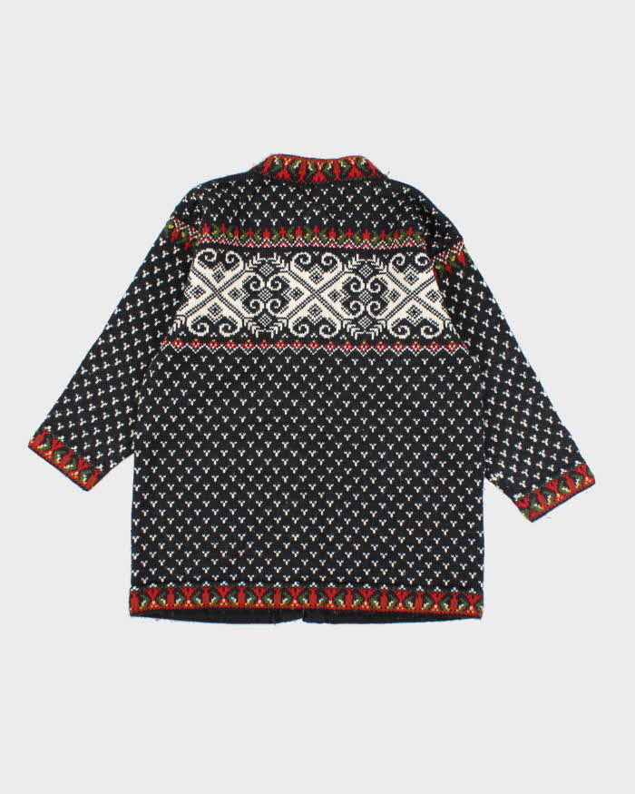 Vintage 80's Nordstrikk Clasp Close Wool Knit Cardigan - L