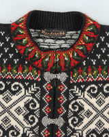 Vintage 80's Nordstrikk Clasp Close Wool Knit Cardigan - L