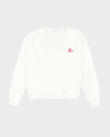 Vintage 70's Women's Champion Lightweight Knitted V-Neck Jumper - M