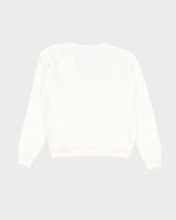 Vintage 70's Women's Champion Lightweight Knitted V-Neck Jumper - M