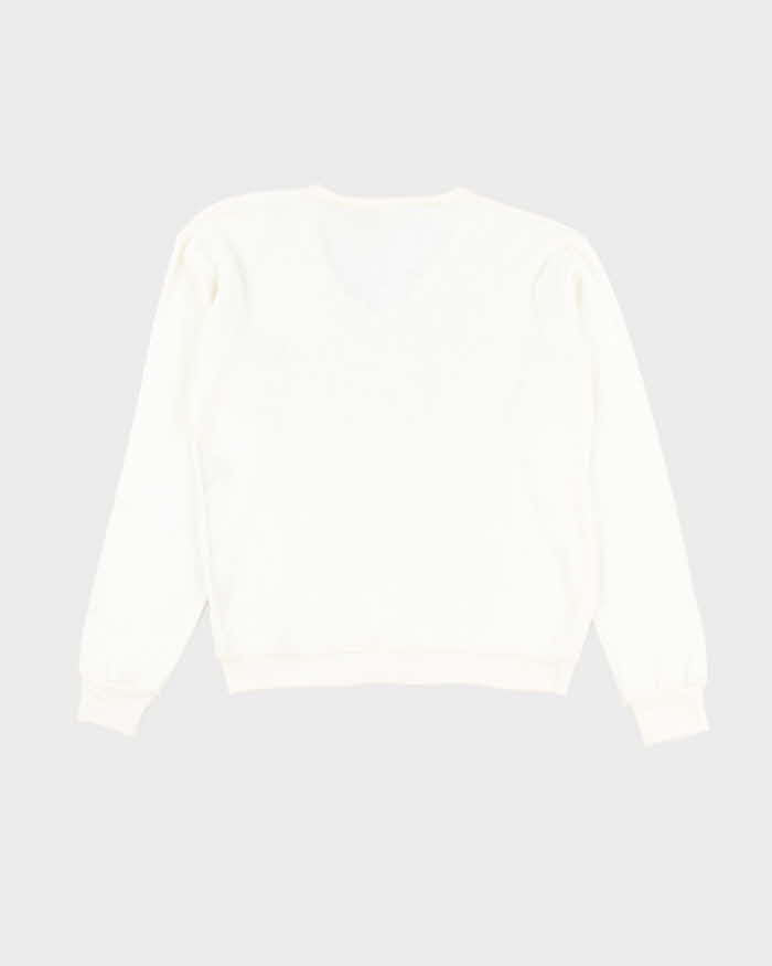 Vintage 70's Women's Champion Lightweight Knitted V-Neck Jumper - M