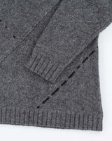 DKNY Grey Wool V-Neck Jumper - XL