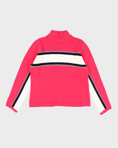 Y2k 00s Liza Claiborne Pink Knit Jumper - L
