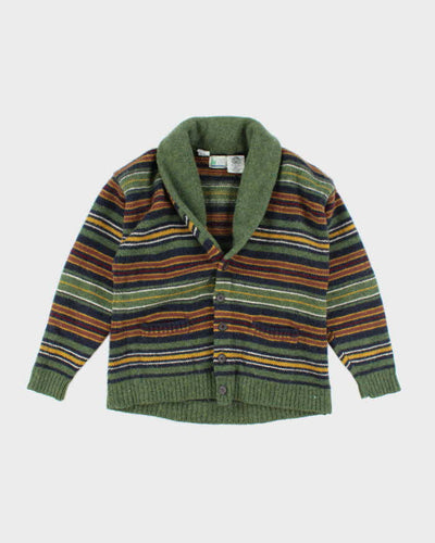 Vintage Great Lakes Wool Striped Cardigan - L