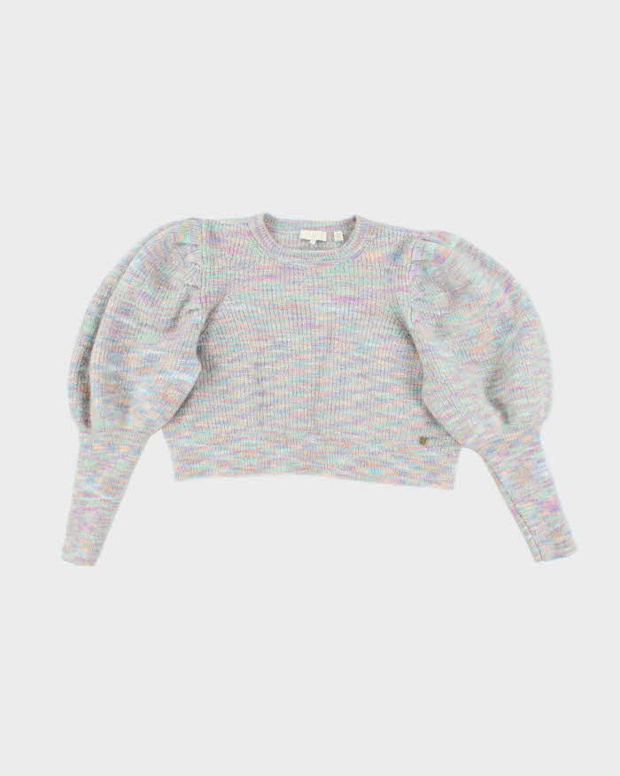 Ted Baker Multi Colour Knit Puffy Sleeve Jumper - M