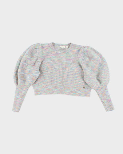 Ted Baker Multi Colour Knit Puffy Sleeve Jumper - M
