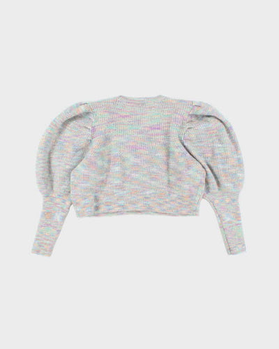 Ted Baker Multi Colour Knit Puffy Sleeve Jumper - M