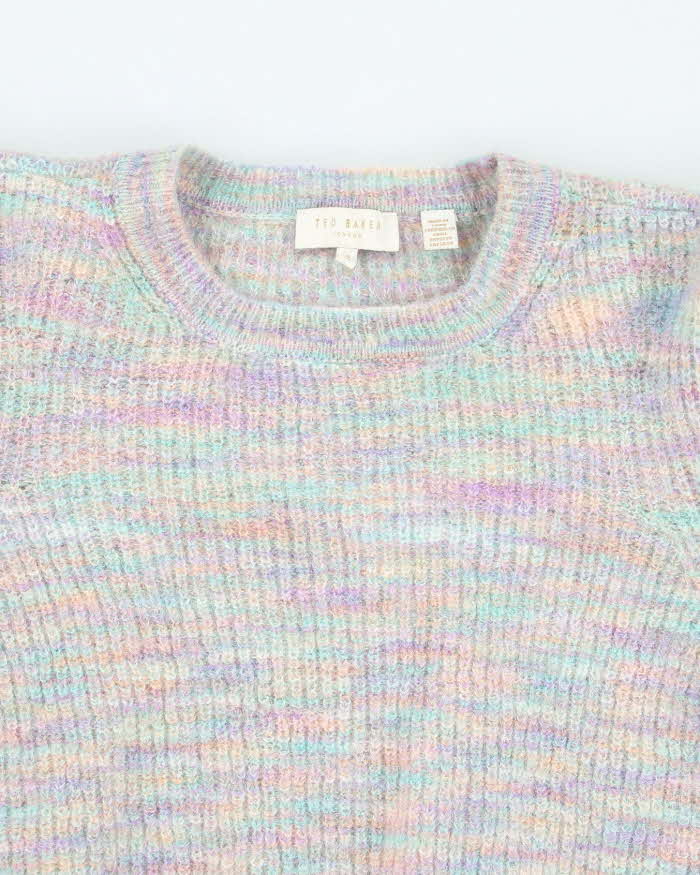 Ted Baker Multi Colour Knit Puffy Sleeve Jumper - M