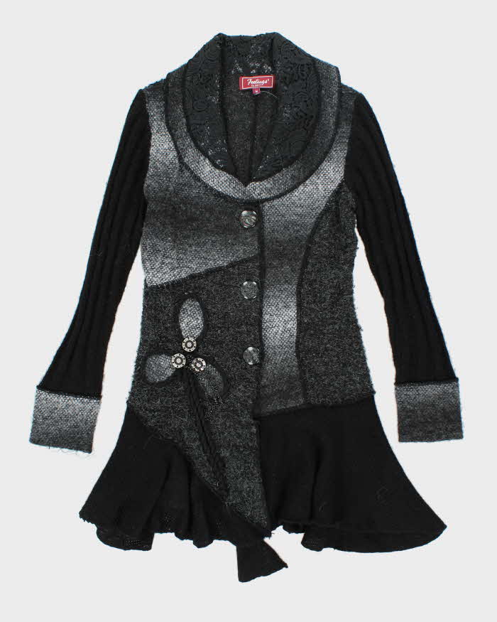 Vintage Y2k 00s Feelings Wool &amp; Mohair Blend Cardigan - M