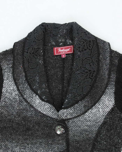 Vintage Y2k 00s Feelings Wool & Mohair Blend Cardigan - M