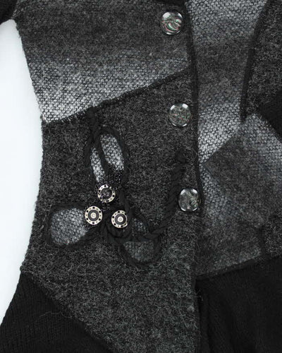 Vintage Y2k 00s Feelings Wool & Mohair Blend Cardigan - M