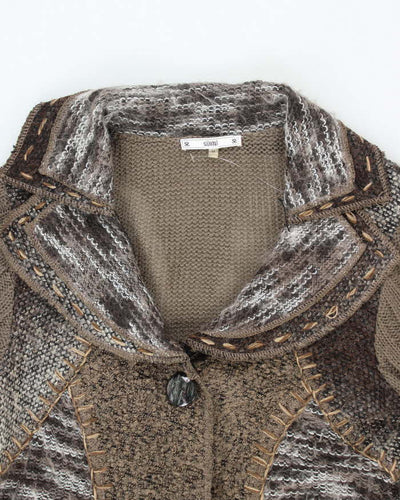 Vintage Y2k 00s Sioni Wool & Mohair Blend Cardigan - M