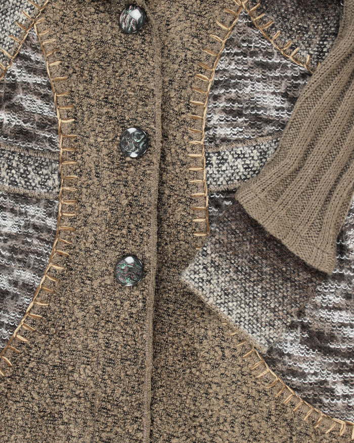 Vintage Y2k 00s Sioni Wool & Mohair Blend Cardigan - M