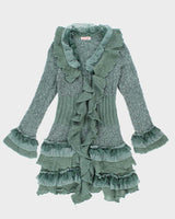 Vintage Y2k 00s Granoriente Ruffle Cardigan - M
