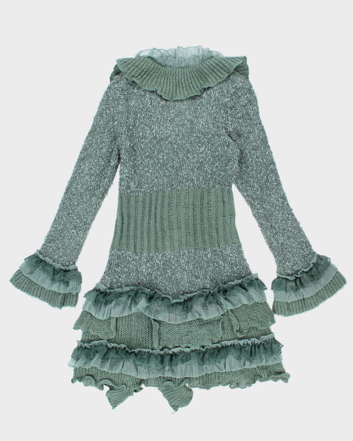 Vintage Y2k 00s Granoriente Ruffle Cardigan - M