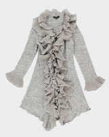 Y2k 00s Sioni Ruffle Cardigan - L