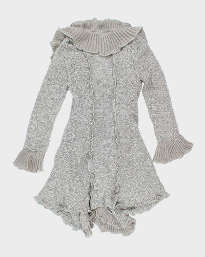 Y2k 00s Sioni Ruffle Cardigan - L